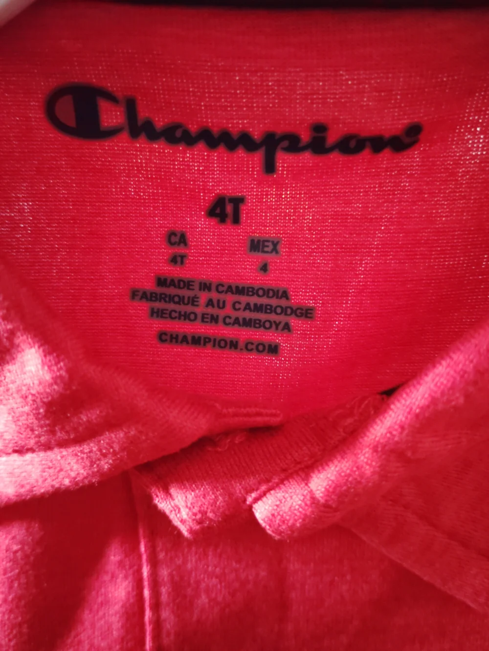 Champion Red Polo Shirt with Embroidered Logo Boys 4t